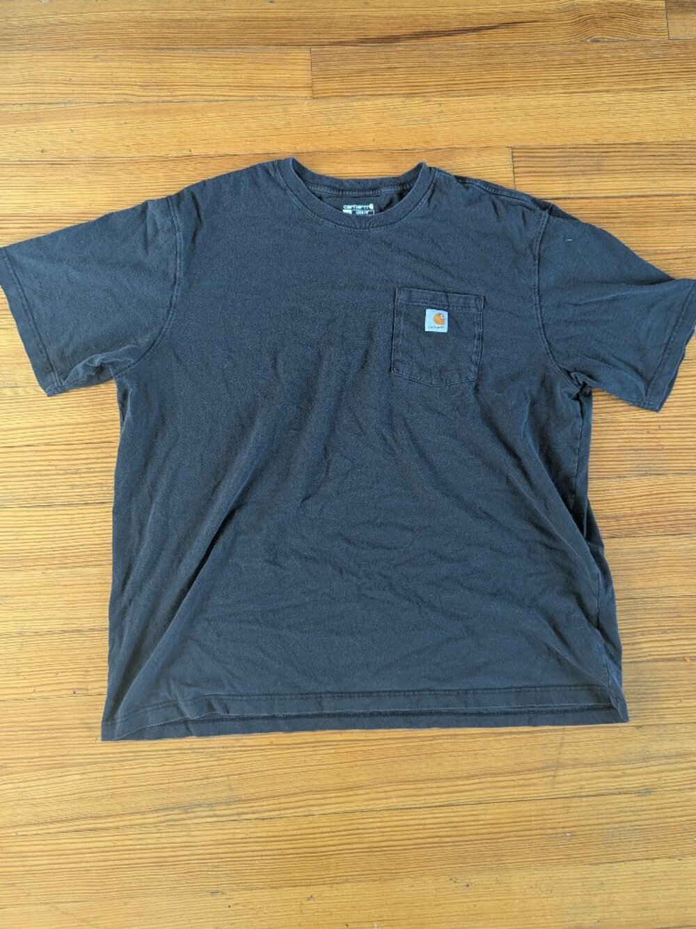 Carhartt Mens 2XL Loose Fit Short Sleeve Pocket T-Shirt Faded Black Workwear K87